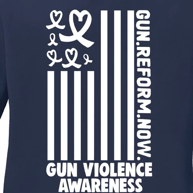 Anti Gun Violence End Gun Violence Wear Orange Ladies Long Sleeve Shirt