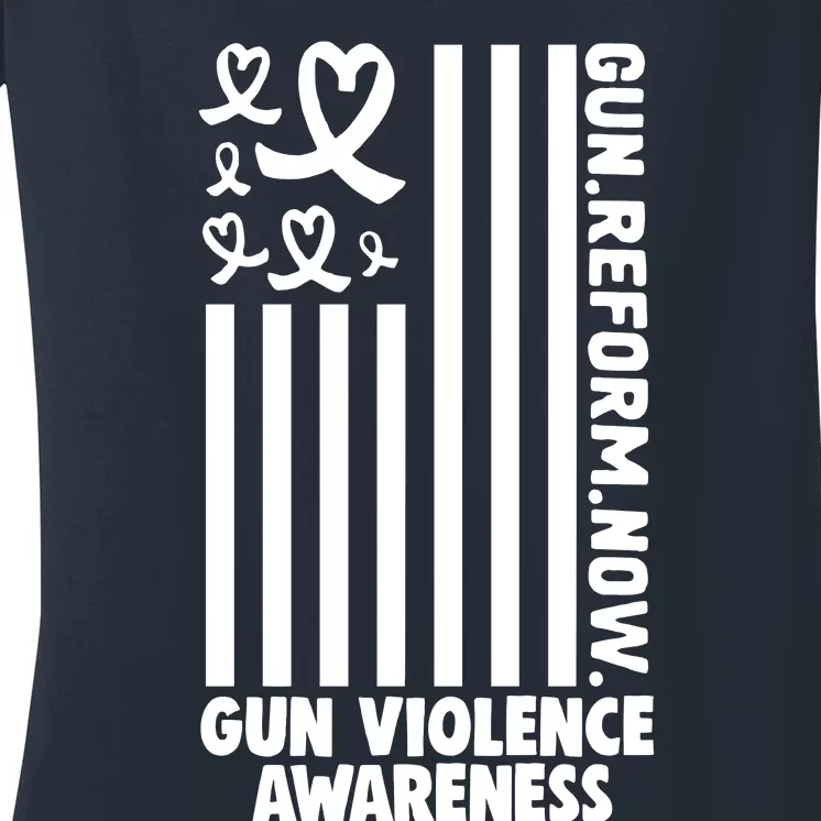 Anti Gun Violence End Gun Violence Wear Orange Women's V-Neck T-Shirt