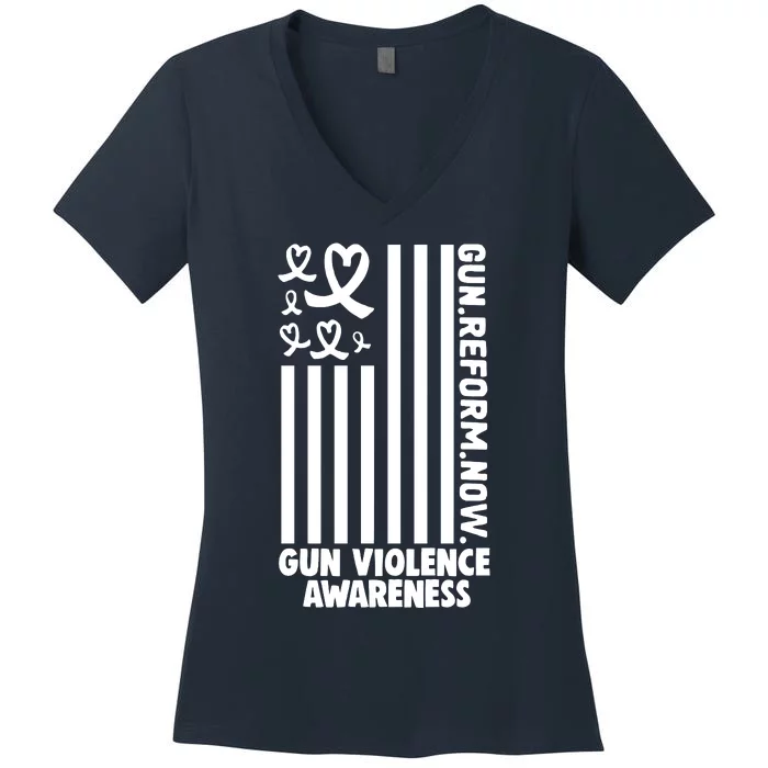 Anti Gun Violence End Gun Violence Wear Orange Women's V-Neck T-Shirt