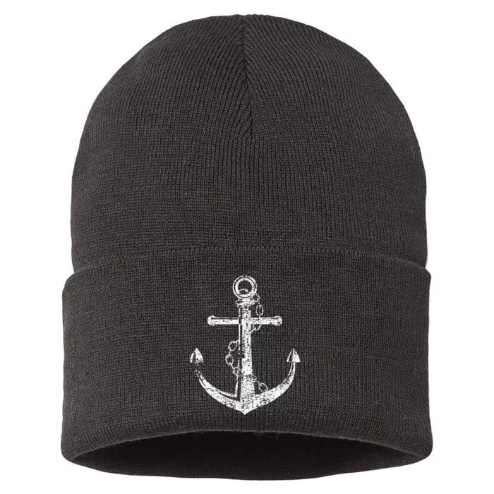 Anchor Gifts Vacation Wear Coastal Beach Sea Marine Sailor Sustainable Knit Beanie