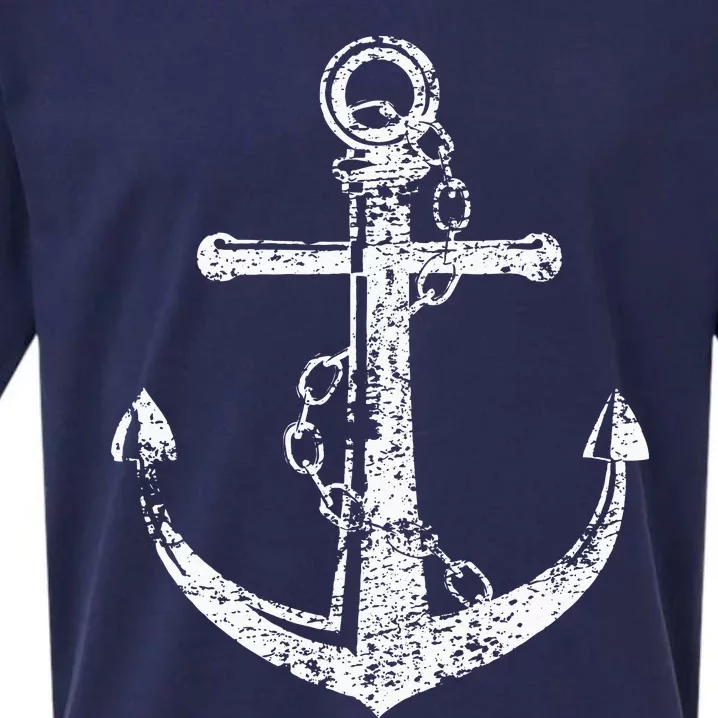 Anchor Gifts Vacation Wear Coastal Beach Sea Marine Sailor Sueded Cloud Jersey T-Shirt