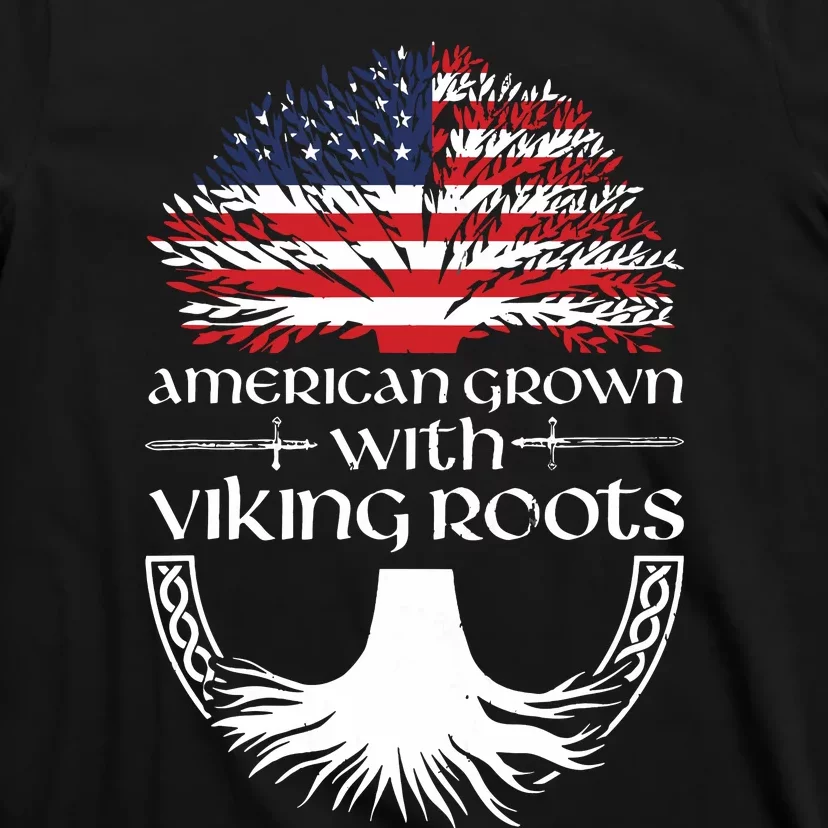 American Grown Viking Roots Warrior Nordic Viking T-Shirt