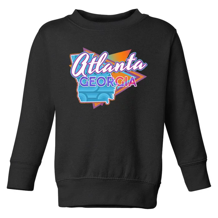 Atlanta Georgia Vintage Retro Throwback Toddler Sweatshirt