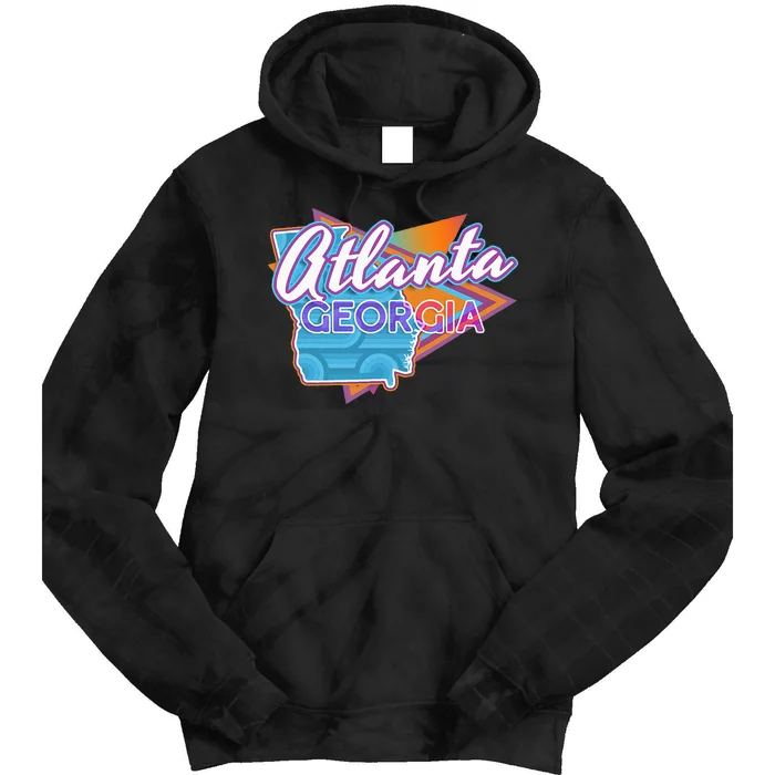 Atlanta Georgia Vintage Retro Throwback Tie Dye Hoodie