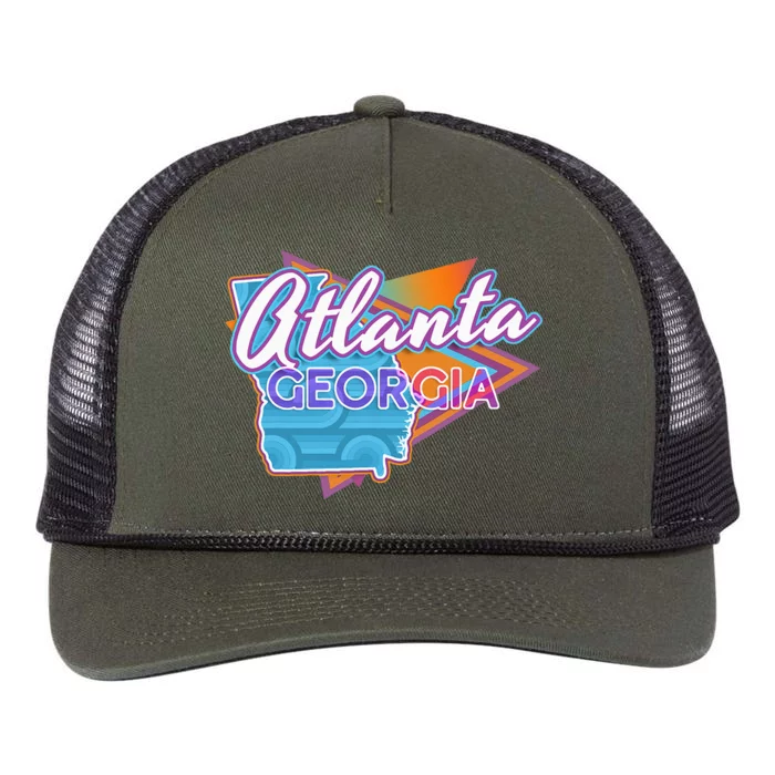 Atlanta Georgia Vintage Retro Throwback Retro Rope Trucker Hat Cap