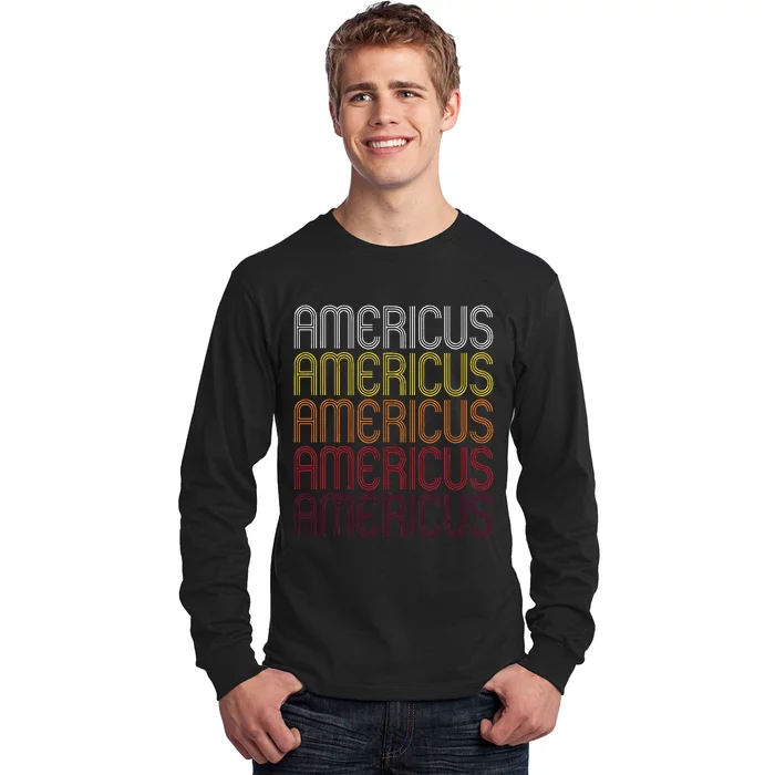 Americus Ga Vintage Style Georgia Long Sleeve Shirt