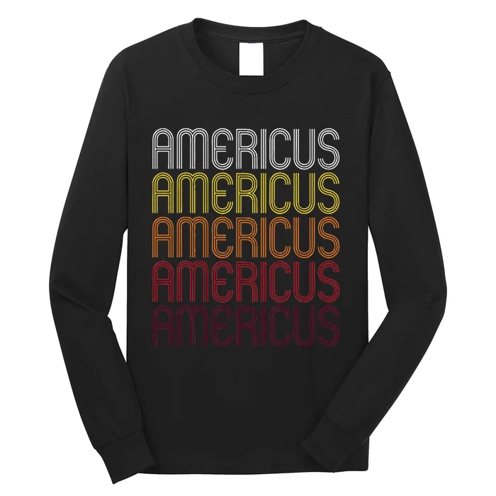 Americus Ga Vintage Style Georgia Long Sleeve Shirt