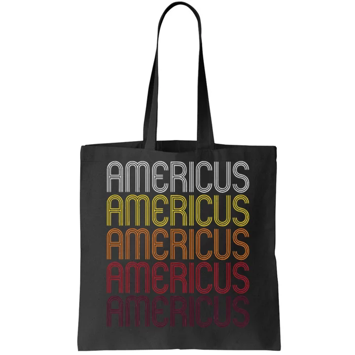 Americus Ga Vintage Style Georgia Tote Bag