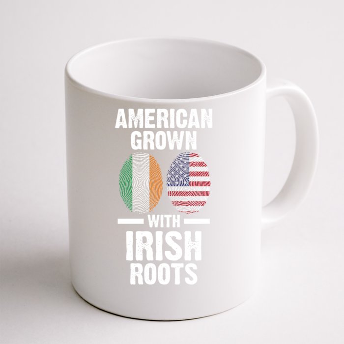 American Grown With Irish Roots Ireland Gift Front & Back Coffee Mug