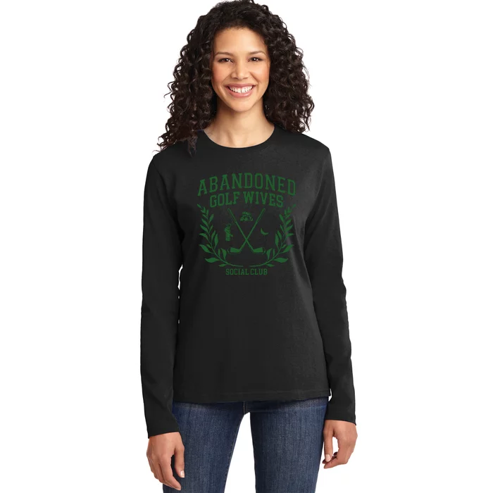 Abandoned Golf Wives Social Club Retro Golf Gift For Women Ladies Long Sleeve Shirt