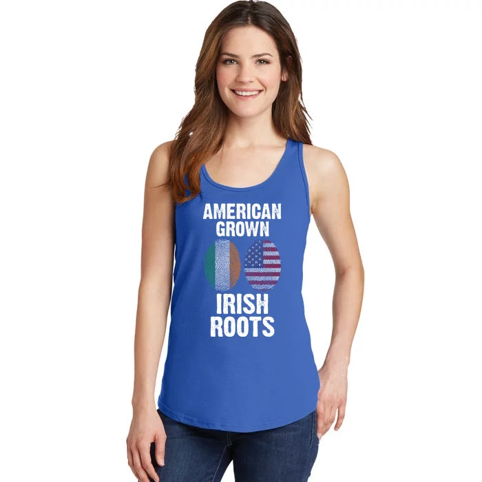 American Grown With Irish Roots Ireland Gift Ladies Essential Tank