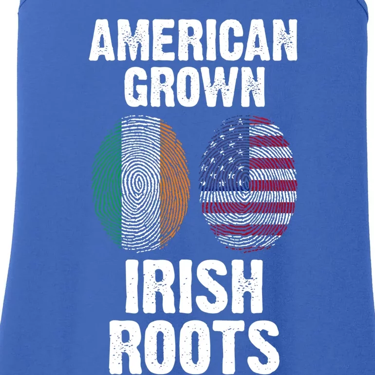 American Grown With Irish Roots Ireland Gift Ladies Essential Tank