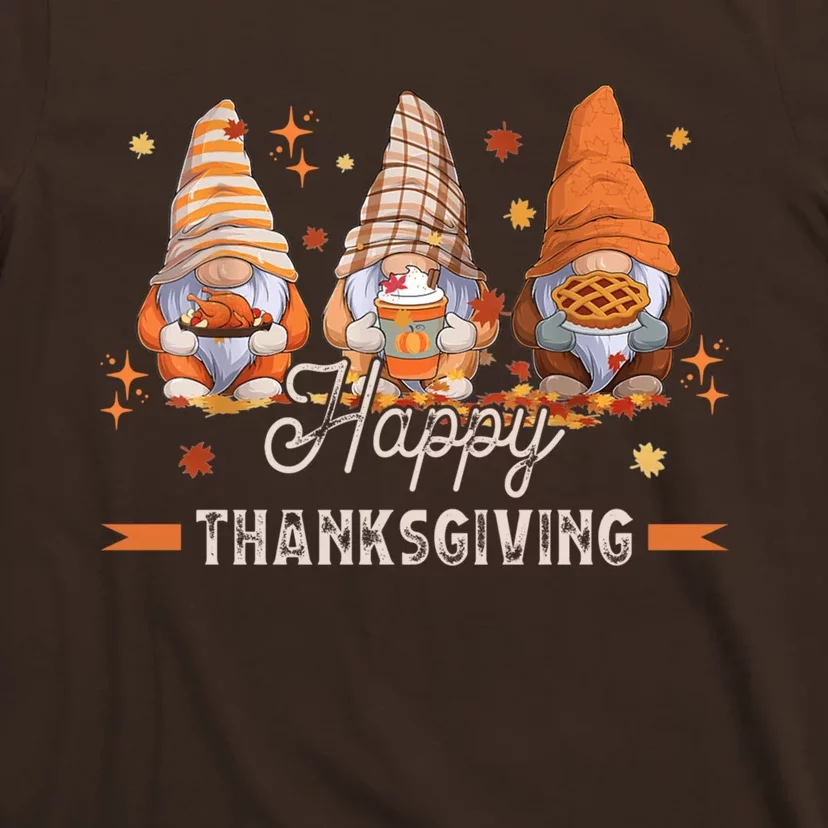 Autumn Gnomes With Harvest Happy Thanksgiving T-Shirt