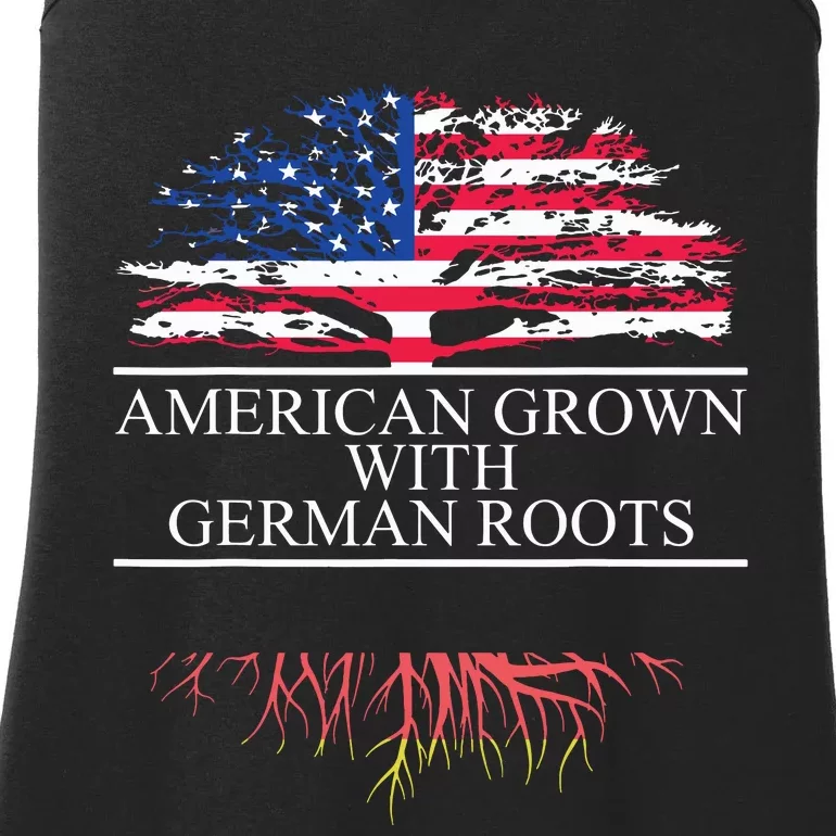 American Grown With German Roots Ladies Essential Tank