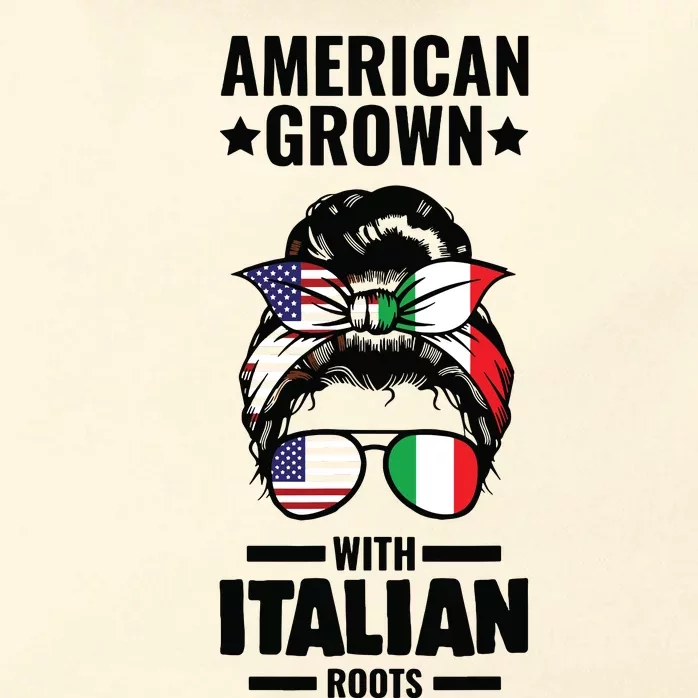 American Grown With Italian Roots Italian Zip Tote Bag