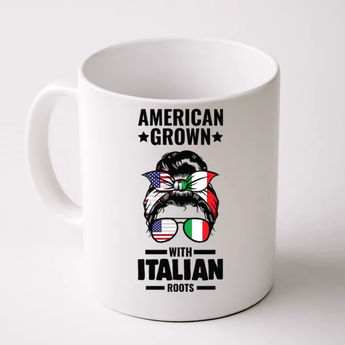 American Grown With Italian Roots Italian Front & Back Coffee Mug