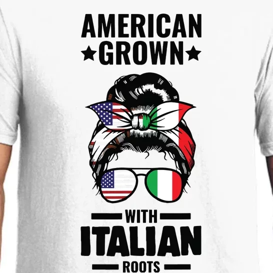 American Grown With Italian Roots Italian Pajama Set