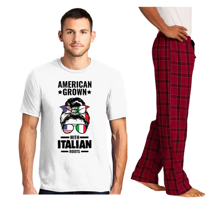 American Grown With Italian Roots Italian Pajama Set