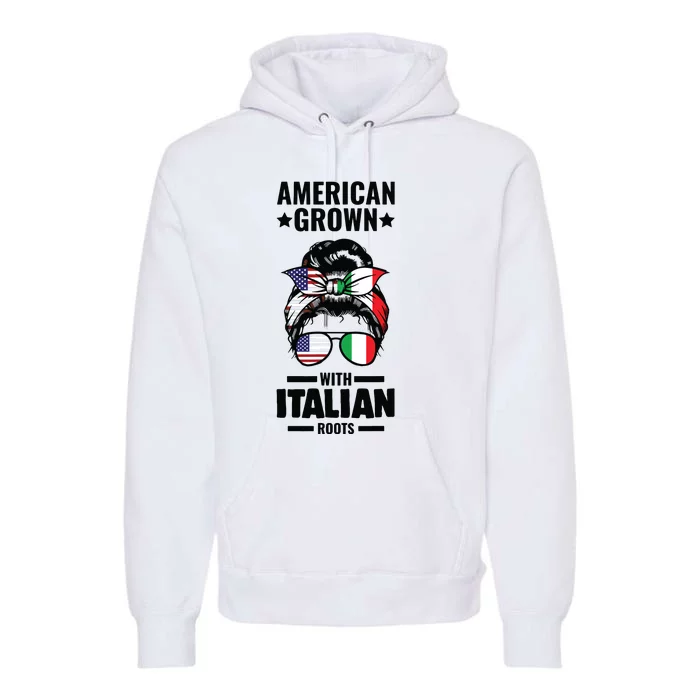 American Grown With Italian Roots Italian Premium Hoodie