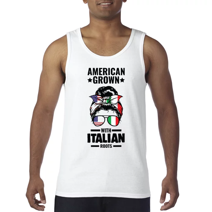 American Grown With Italian Roots Italian Tank Top