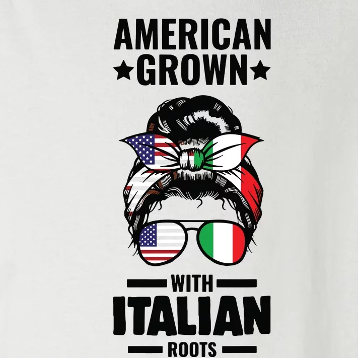 American Grown With Italian Roots Italian Toddler Long Sleeve Shirt