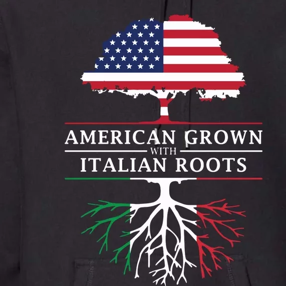 American Grown With Italian Roots Italy Premium Hoodie