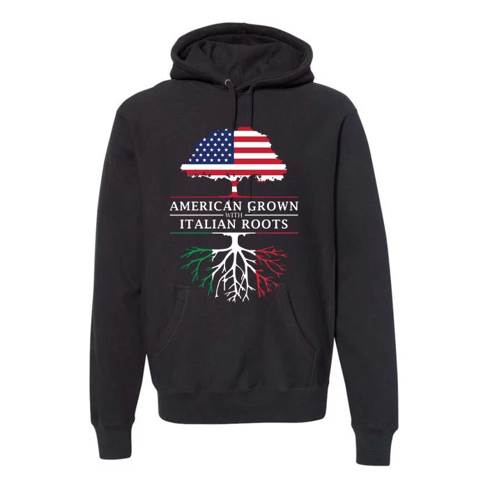 American Grown With Italian Roots Italy Premium Hoodie