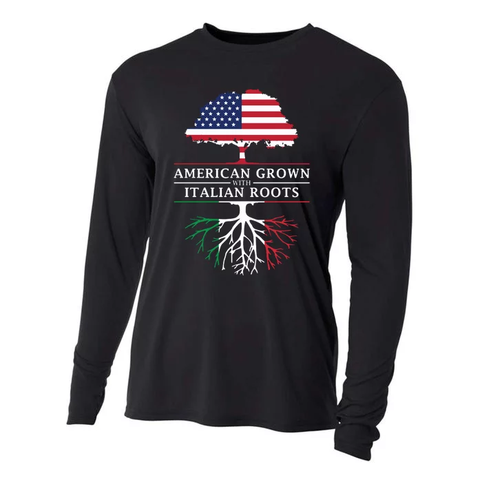 American Grown With Italian Roots Italy Cooling Performance Long Sleeve Crew