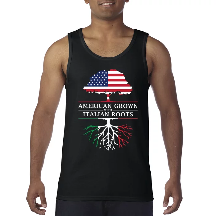 American Grown With Italian Roots Italy Tank Top