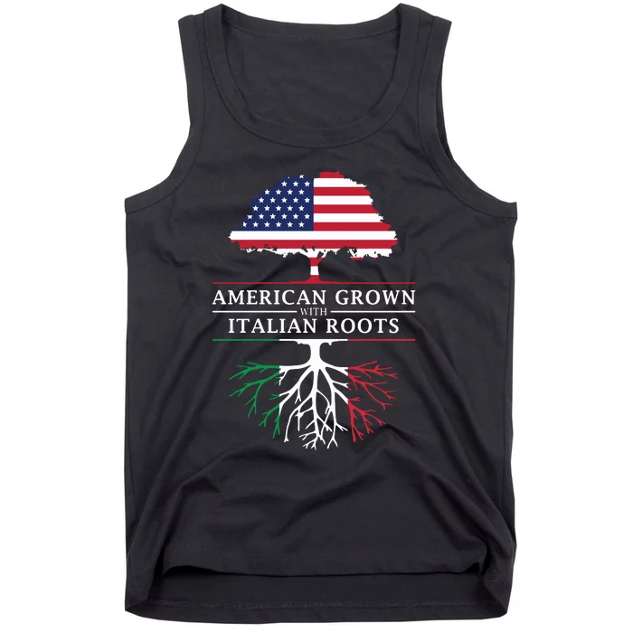 American Grown With Italian Roots Italy Tank Top