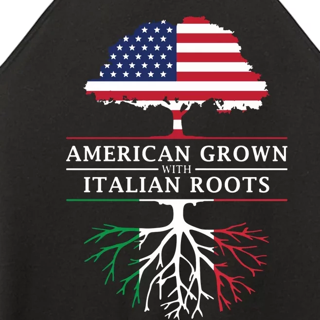 American Grown With Italian Roots Italy Women’s Perfect Tri Rocker Tank