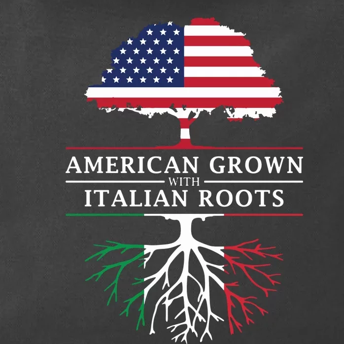 American Grown With Italian Roots Italy Zip Tote Bag