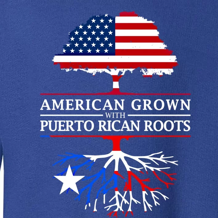 American Grown With Puerto Rican Roots Gift Puerto Rico Gift Toddler Sweatshirt