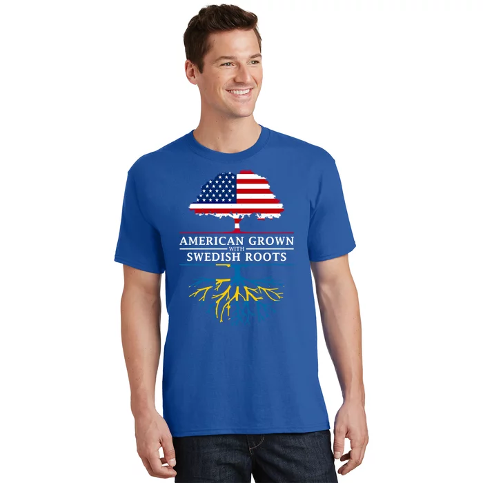 American Grown With Swedish Roots Gift Sweden Gift T-Shirt