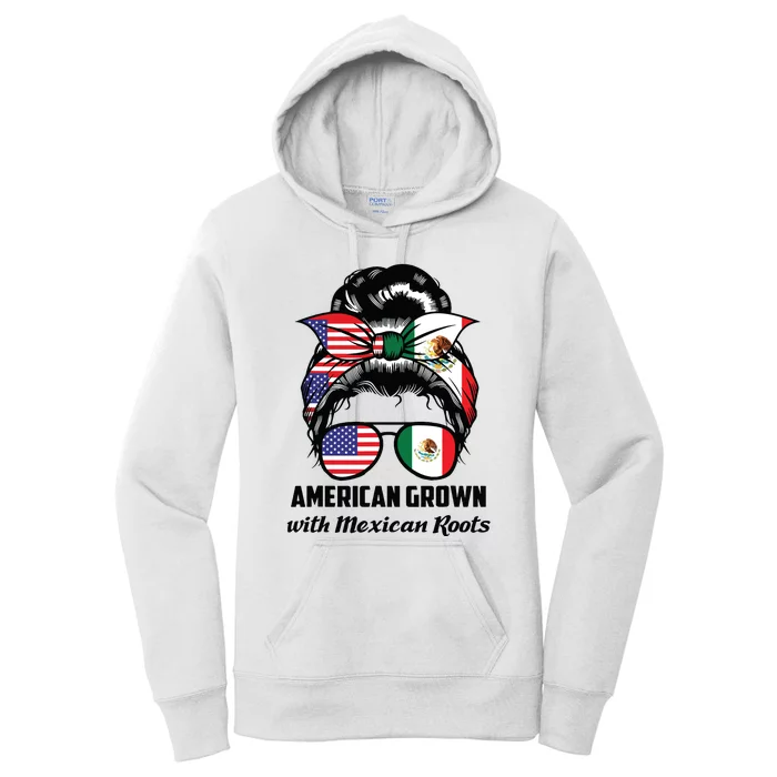 American Grown With Mexican Roots Mexican Women's Pullover Hoodie