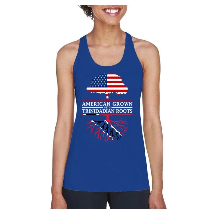 American Grown With Trinidadian Roots Gift Trinidad And Tobago Cute Gift Women's Racerback Tank