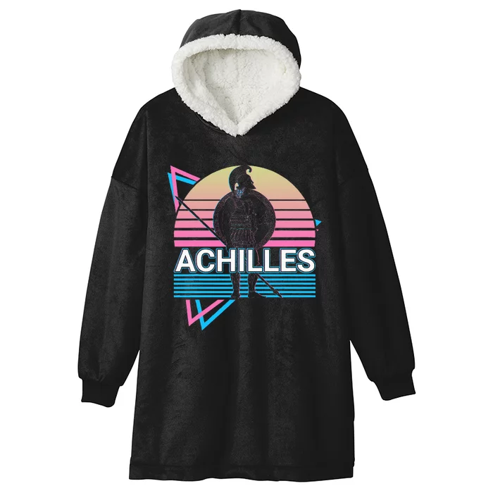 Achilles Greek Warrior Ancient Greek Mythology Retro Hooded Wearable Blanket