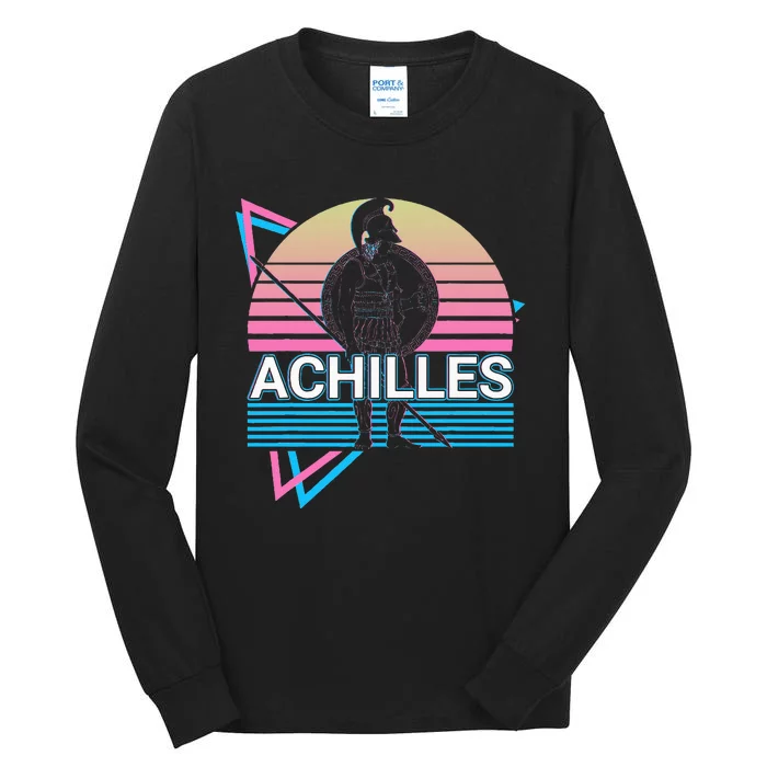 Achilles Greek Warrior Ancient Greek Mythology Retro Tall Long Sleeve T-Shirt