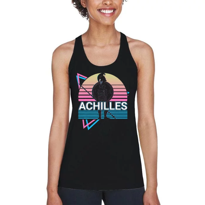 Achilles Greek Warrior Ancient Greek Mythology Retro Women's Racerback Tank