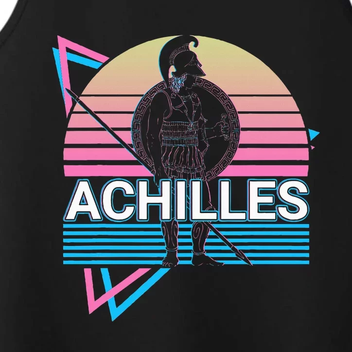 Achilles Greek Warrior Ancient Greek Mythology Retro Performance Tank