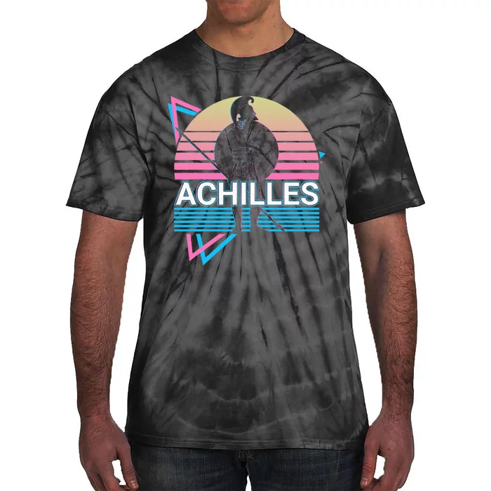 Achilles Greek Warrior Ancient Greek Mythology Retro Tie-Dye T-Shirt