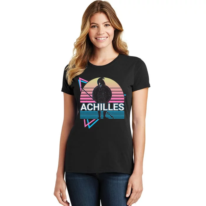 Achilles Greek Warrior Ancient Greek Mythology Retro Women's T-Shirt