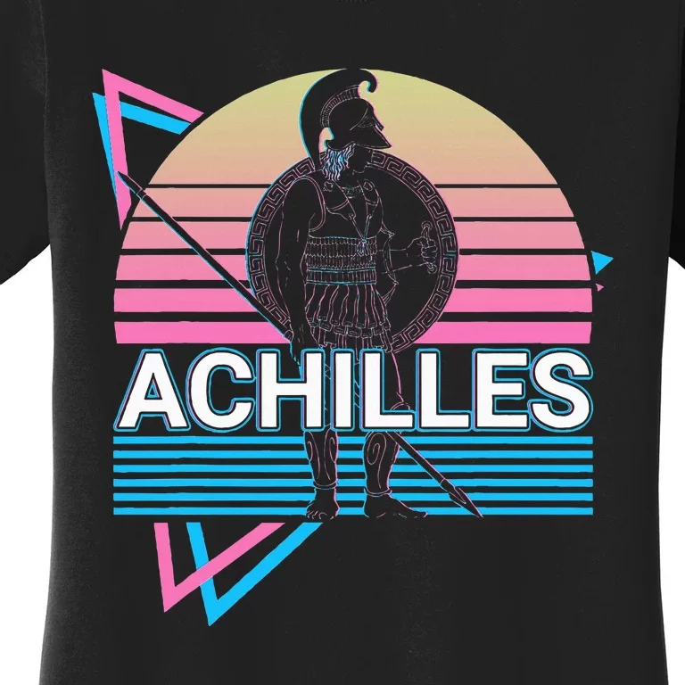 Achilles Greek Warrior Ancient Greek Mythology Retro Women's T-Shirt