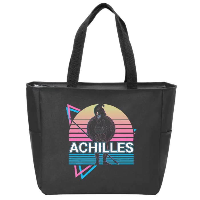 Achilles Greek Warrior Ancient Greek Mythology Retro Zip Tote Bag