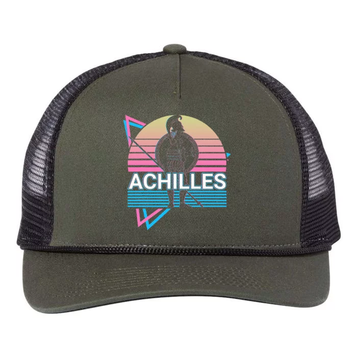 Achilles Greek Warrior Ancient Greek Mythology Retro Retro Rope Trucker Hat Cap