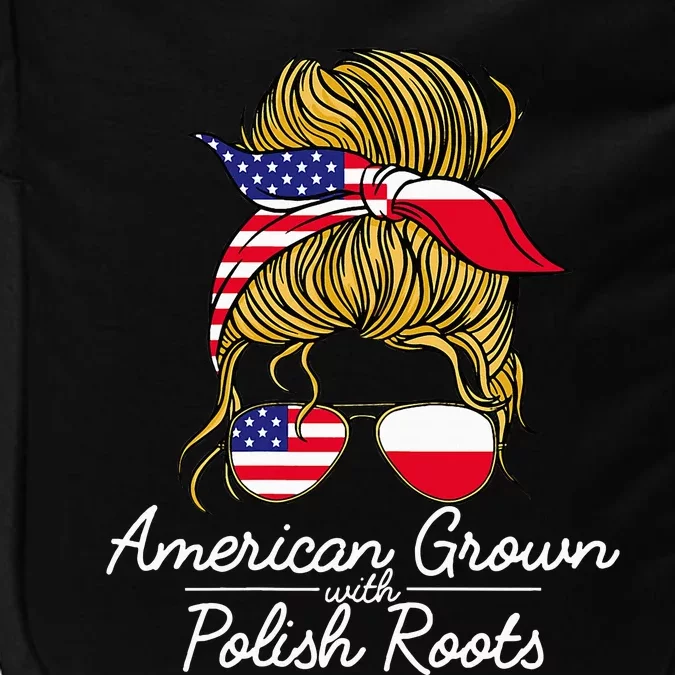 American Grown With Polish Roots Poland And Usa Flag Impact Tech Backpack