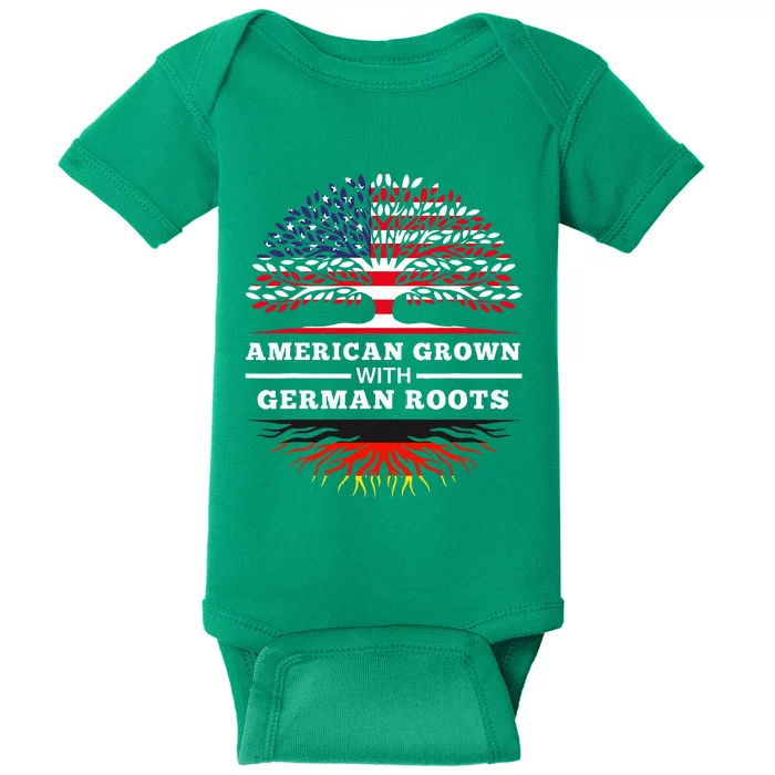 American Grown With German Roots Family Heritage Germany Baby Bodysuit