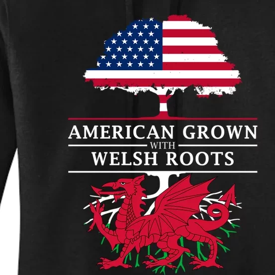 American Grown With Welsh Roots Women's Pullover Hoodie