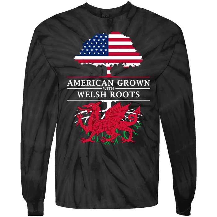 American Grown With Welsh Roots Tie-Dye Long Sleeve Shirt