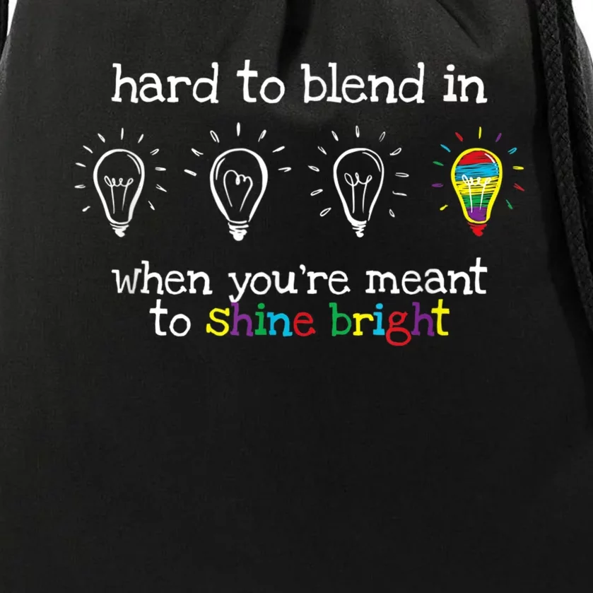 Autistic Gifts Women Colorful Autism Awareness Drawstring Bag